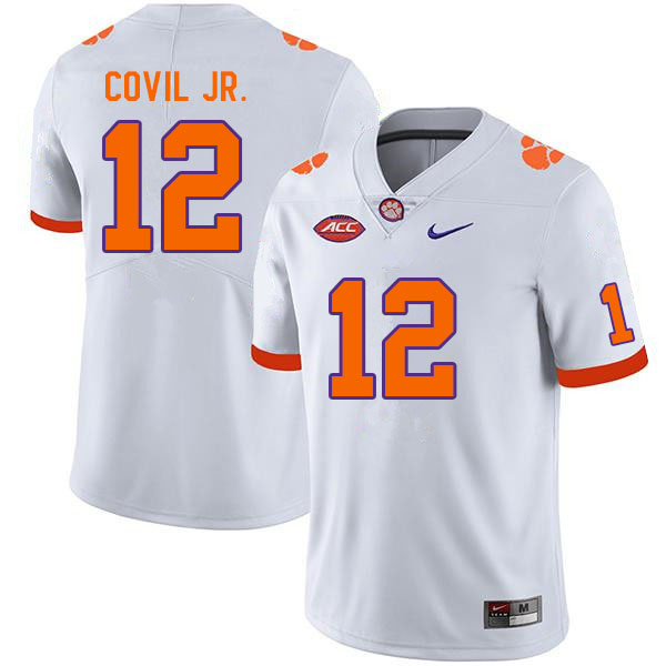 Men #12 Sherrod Covil Jr. Clemson Tigers College Football Jerseys Sale-White